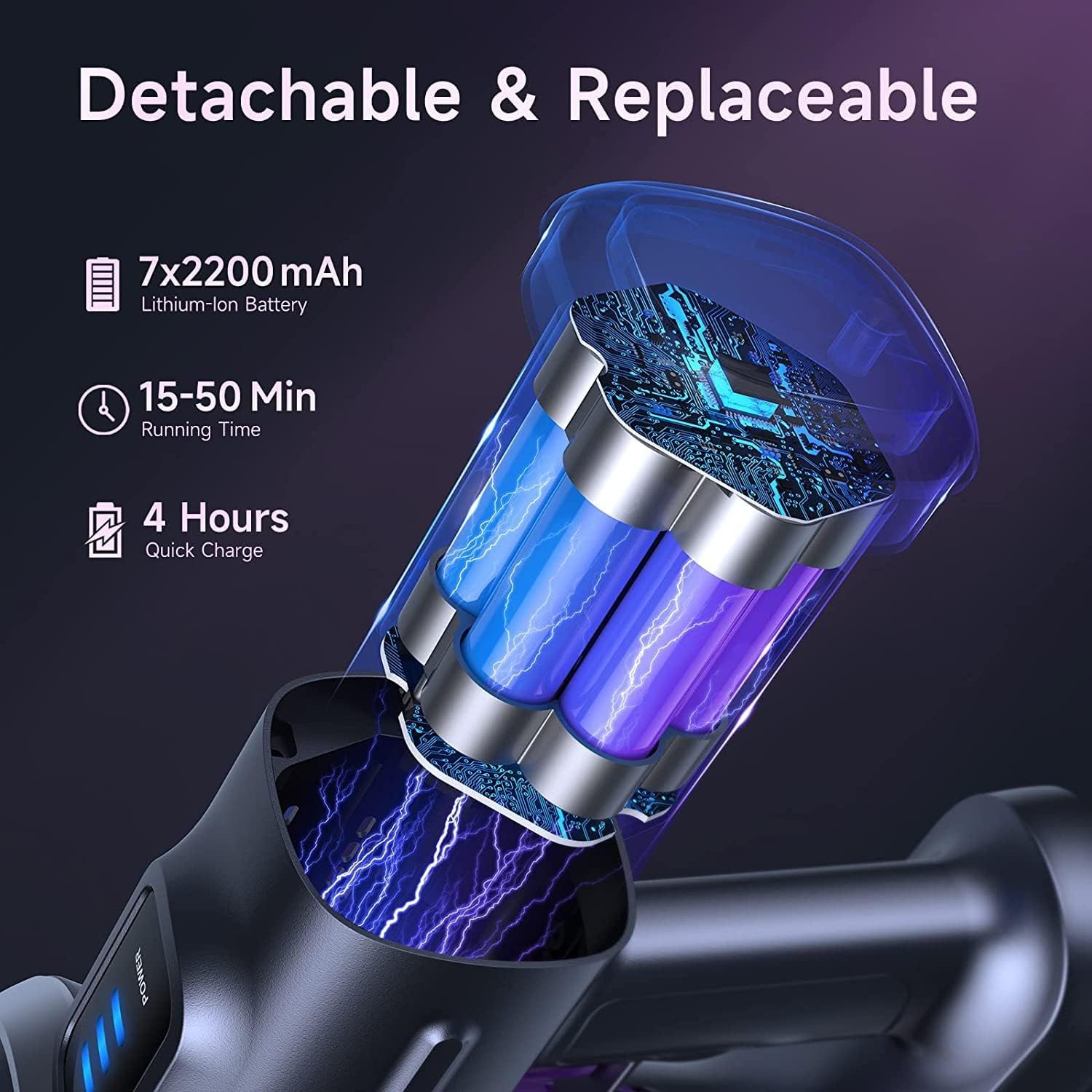 AUCT 20834 - $70 Lubluelu Cordless Vacuum Cleaner, Stick Vacuum Cordless Rechargeable with Lightweight - Image 4