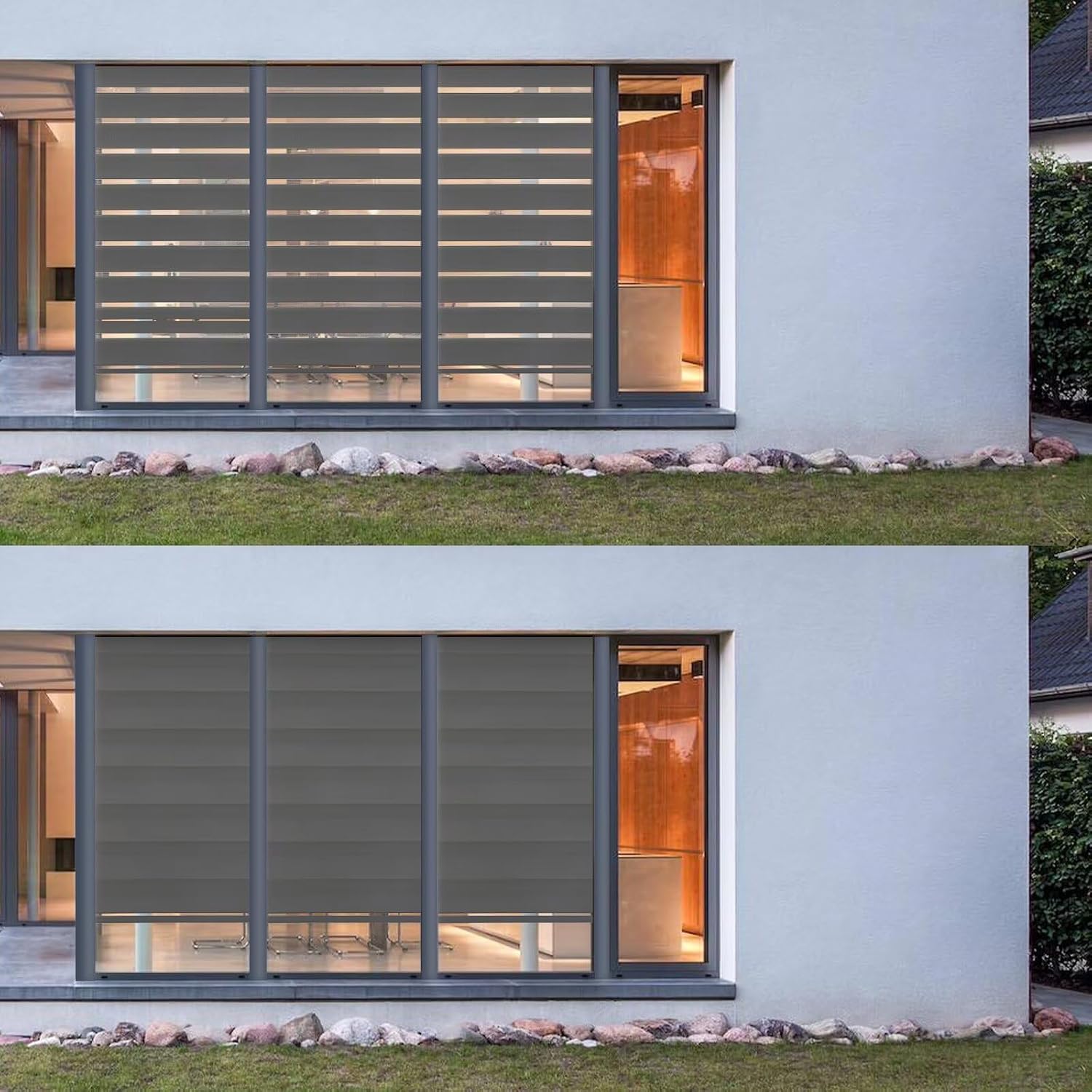 AUCT 20378 - $62 MYshade Roller Shades Zebra Blinds for Windows Cordless Day and Night Light Filtering - Image 3