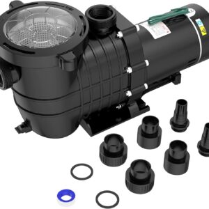AUCT 22498 - $161 Seeutek 1.5HP Pool Pump for Above/In Ground Pools, 115V/230V 6600GPH