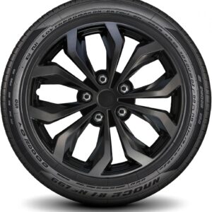 AUCT 20589 - $64 LYDS Spyder BGM Black & Gunmetal Gray Universal 17 inch Premium ABS Hubcap Wheel Cover