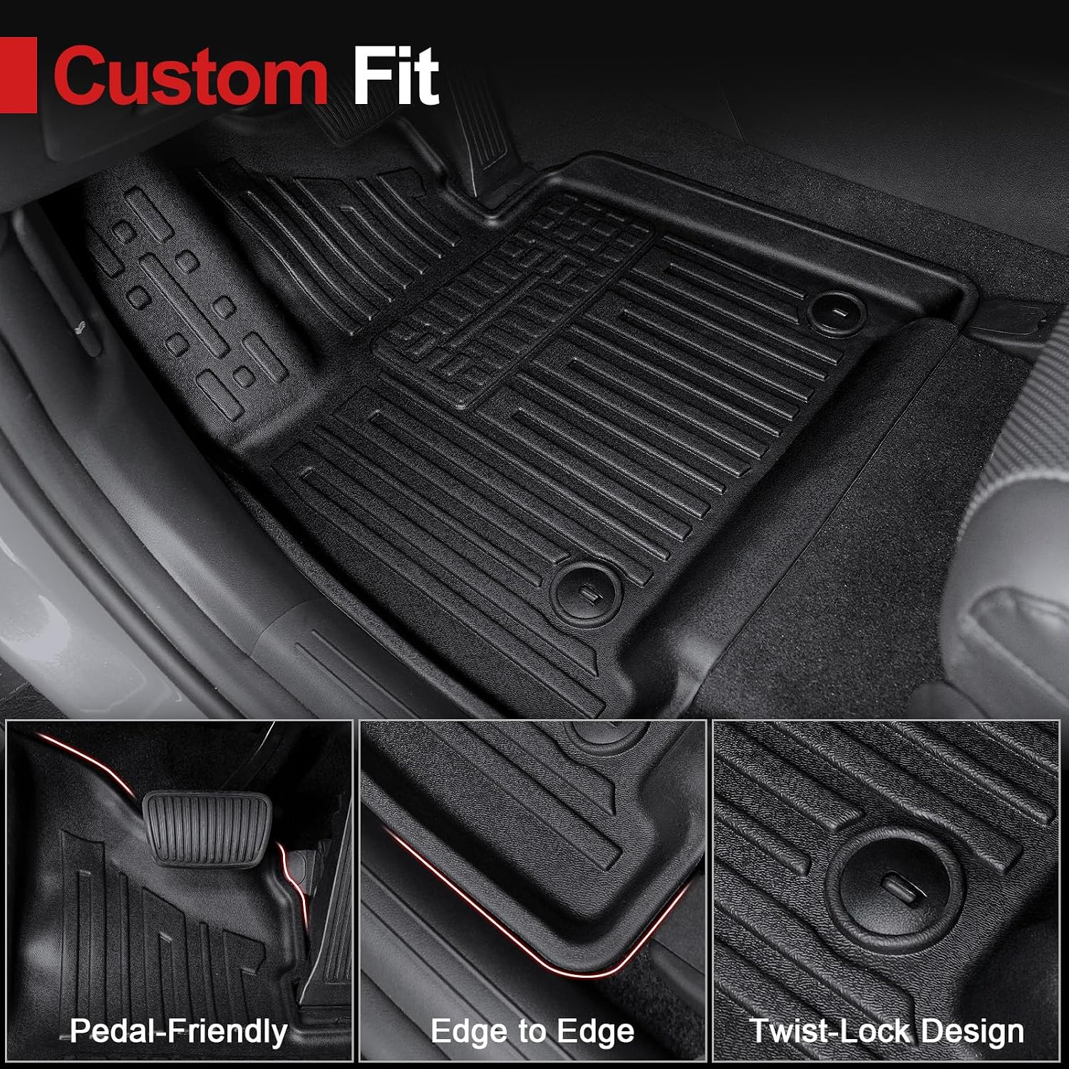 AUCT 22318 - $125 Floor Mats for Hyundai Santa Fe 2024-2027 (Fit Hybrid and Gas) - Image 3