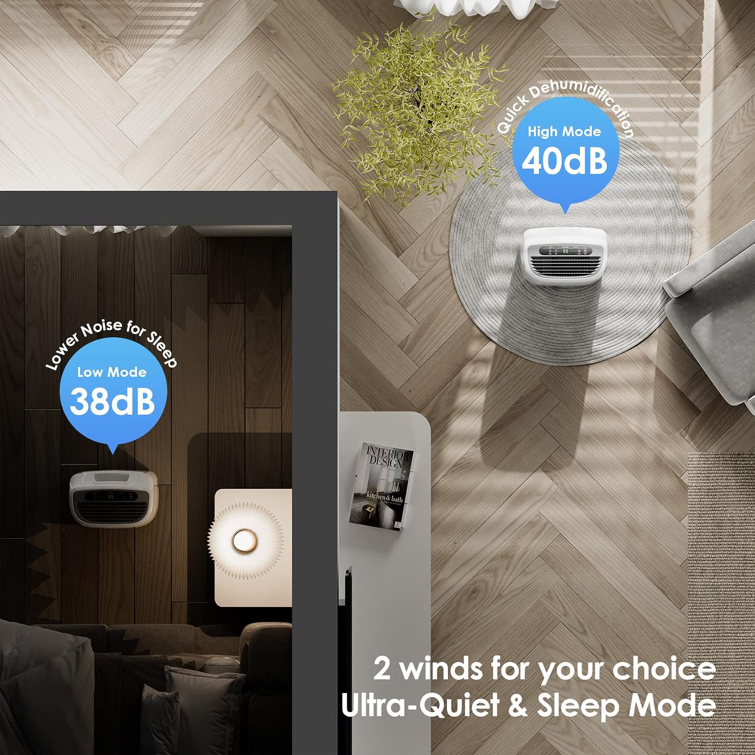 AUCT 20670 - $127 2500 Sq.Ft Dehumidifier for Home Basement, ANDTE 34 Pints Dehumidifier with Drain Hos - Image 4