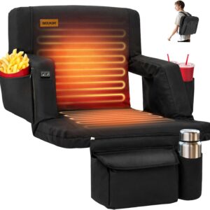 AUCT 21243 - $70 Overmont Heated Wide Stadium Seat with Back Support, Dual-Zone Heat