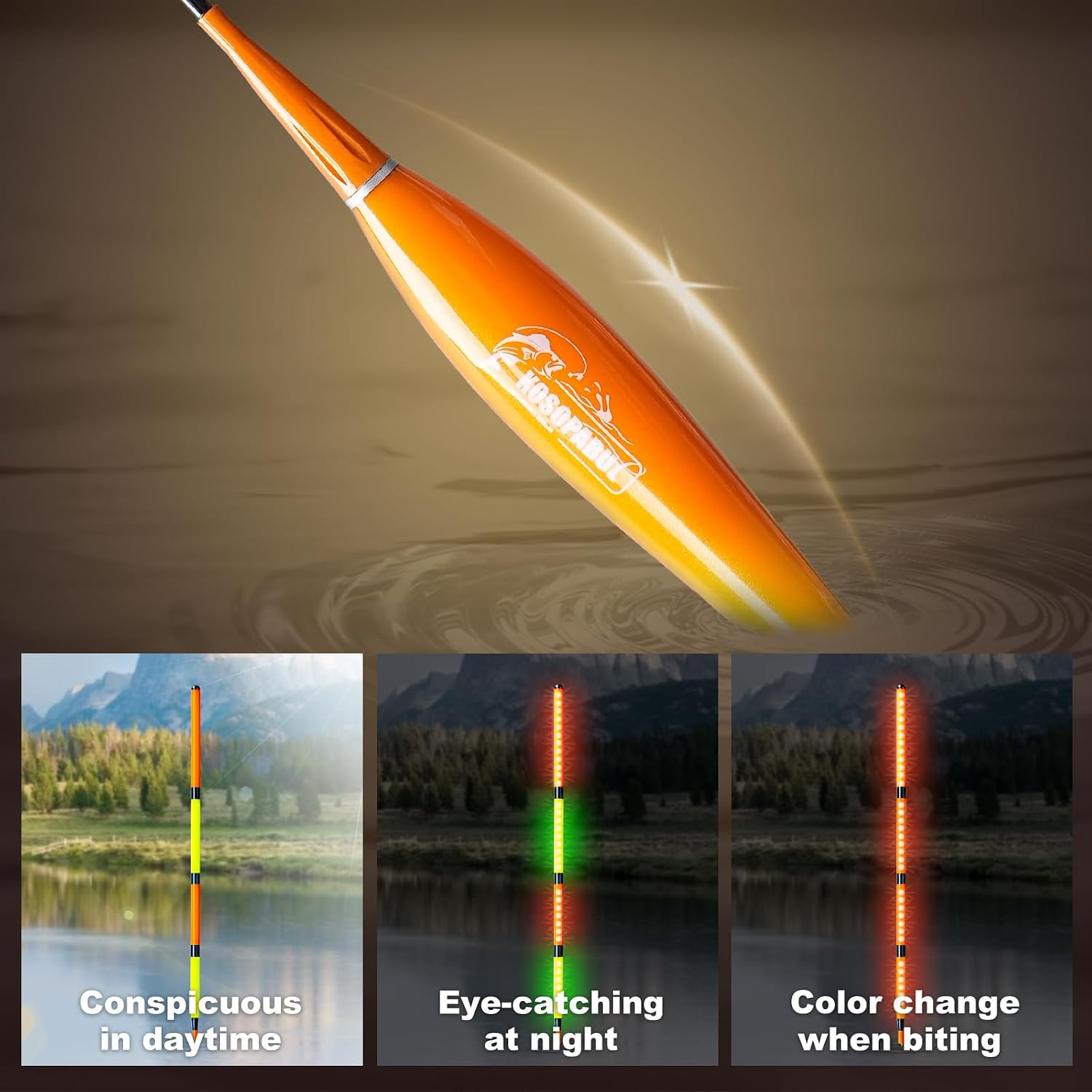AUCT 21080 - Sovietiep Fishing Bobbers, Slip Bobbers for Fishing, Light up Bobbers Night Fishing, Fishi - Image 3