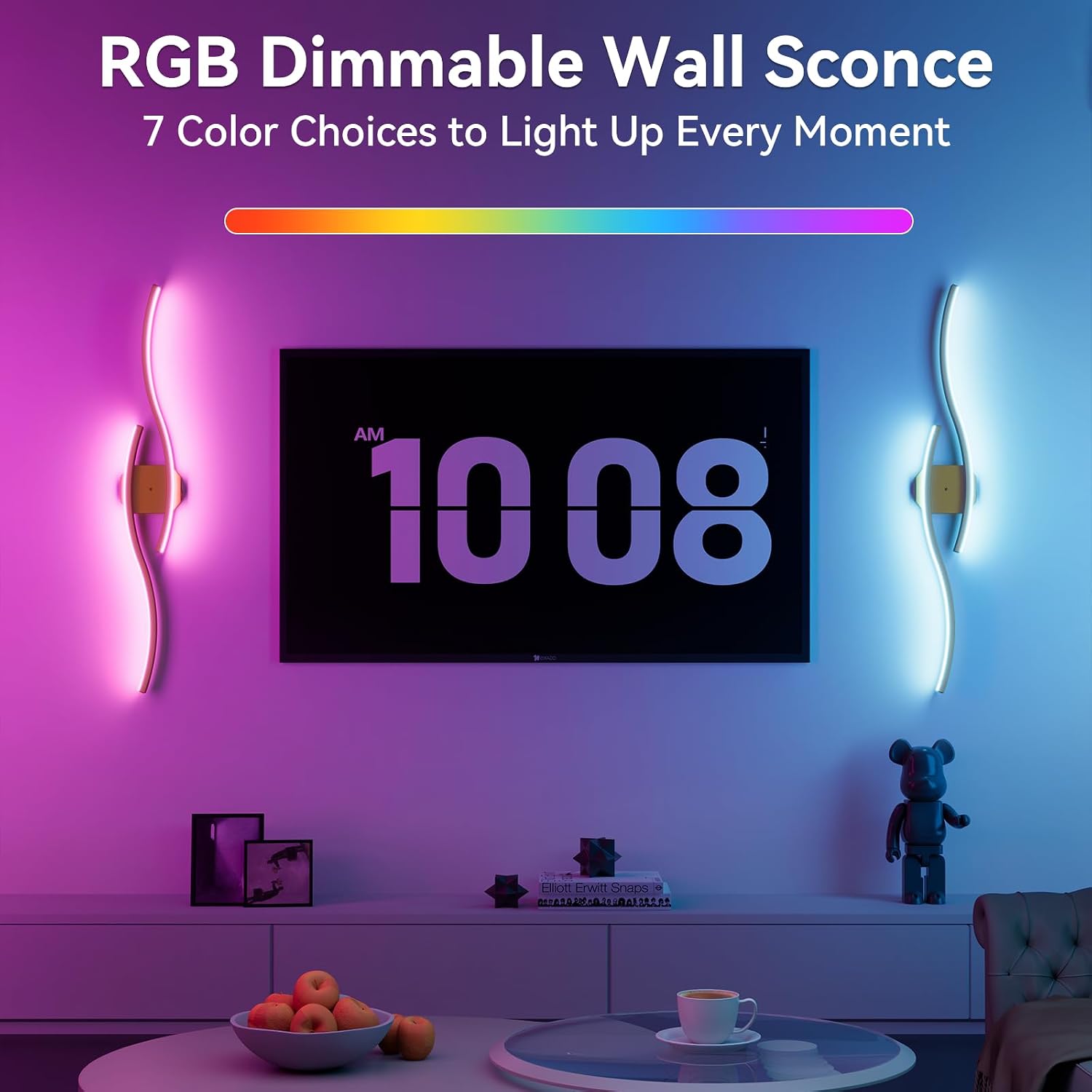 AUCT 20507 - $120 hunhun Battery Operated Wall Sconces Set of Two, Wireless Wall Sconce with Remote Con - Image 2