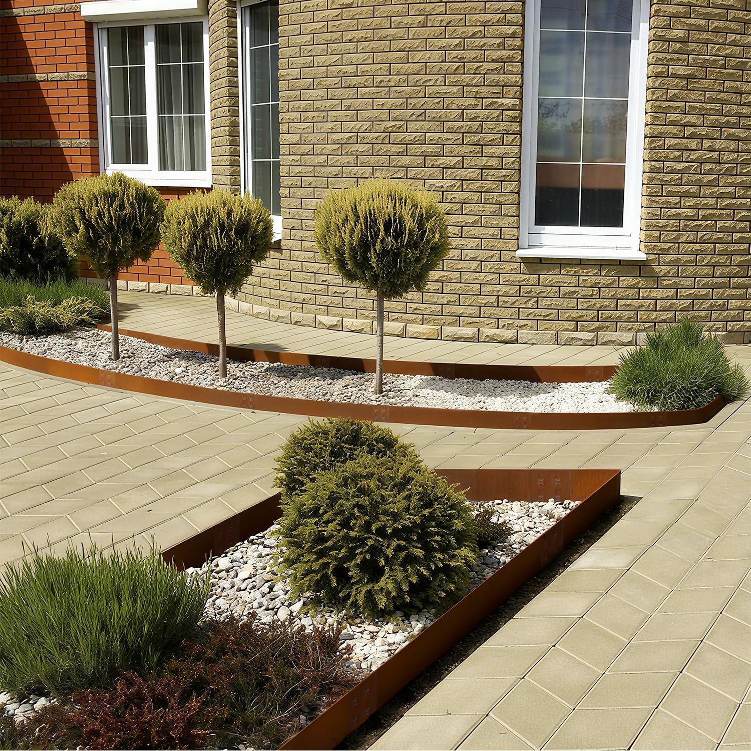 AUCT 20555 - $85 Corten Steel Landscape Edging 8 Inch H x 40 Inch L, 6-Pack 20ft - Image 2