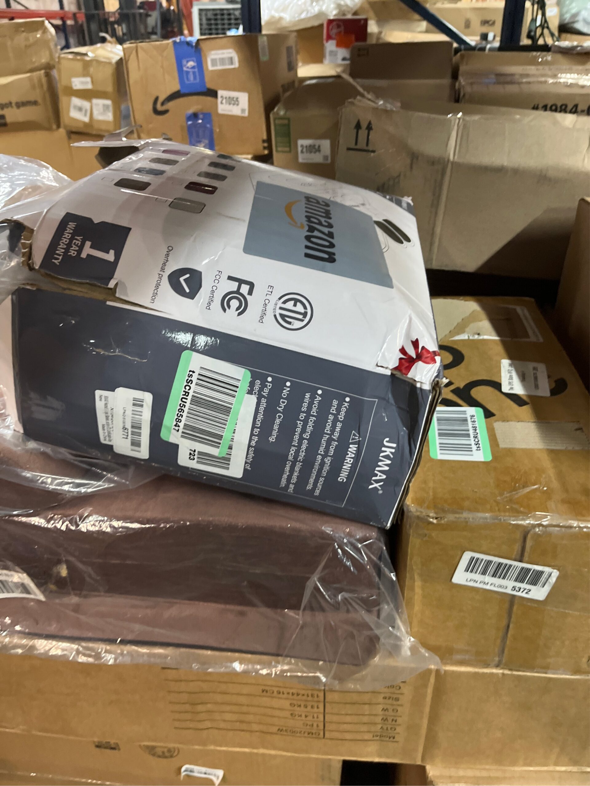 AUCT 21076 - JKMAX Heated Electric Blanket Queen Size-84"x90" Heating Blanket with 10 Heating Levels &