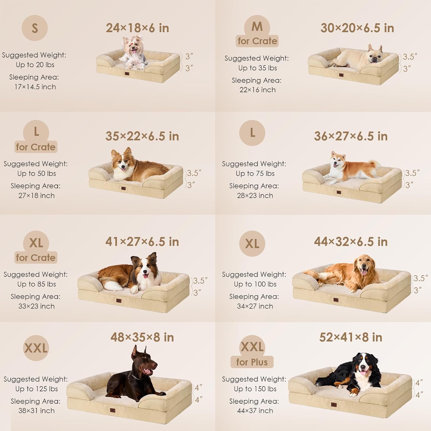 AUCT 21710 - $54 EHEYCIGA Orthopedic Dog Beds Large Sized Dog, Waterproof Washable Pet Bed - Image 2
