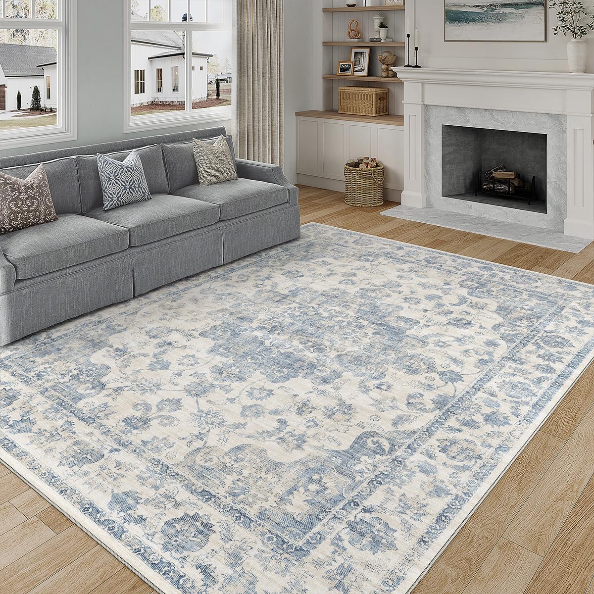 AUCT 21432 - $170 9x12 Blue Neutral Area Rug - Image 3