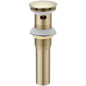 AUCT 21652 - Bathroom Sink Pop-Up Drain with Overflow in Brushed Gold