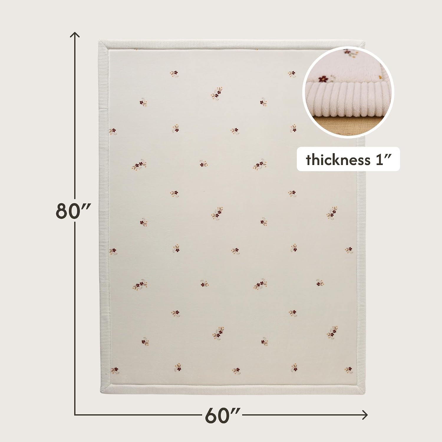 AUCT 22316 - $100 Hakuna Matte CloudSoft Baby Play Mat for Floor 60" x 80" Flowers - Image 2