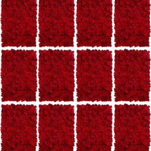 AUCT 20783 - $138 BLOSMON Red Flower Wall Backdrop for Wedding Decor, 12 Pcs, 24 x 16 Inches