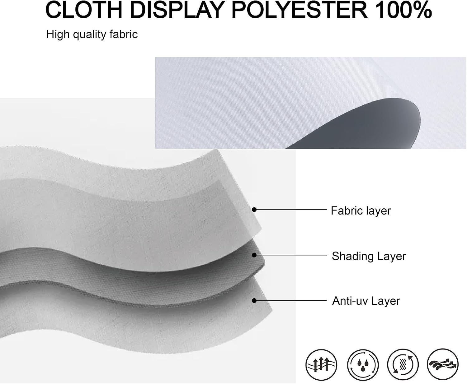 AUCT 20578 - Roller Shades Cordless 100% Blackout Blinds for Windows and Doors, Pull Down Room Darkenin - Image 4