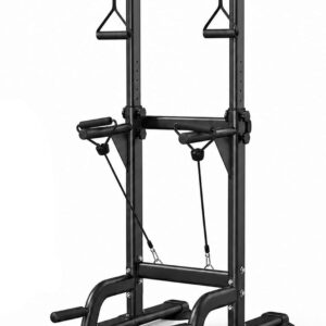 AUCT 21062 - $110 Power Tower Pull Up & Dip Station Multi-Function Home Strength Training Fitness Worko