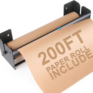 AUCT 22014 - Perkhomy 18 Inch Paper Roll Dispenser and Cutter - Heavy-Duty Wall Mountable, Non Slip Tab