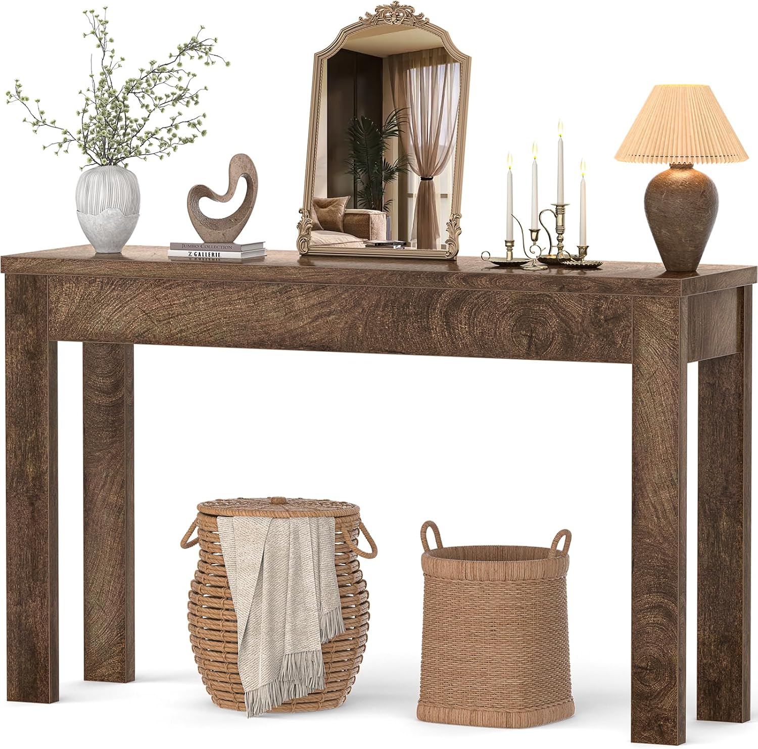 AUCT 21237 - $81 Armocity Console Table for Entryway, 47" Farmhouse Sofa Tables Narrow Long