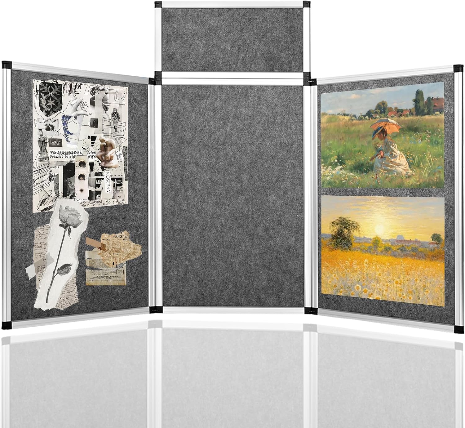 AUCT 22557 - $142 Nisorpa 3+1 Panel Trade Show Presentation Board 70.8 x 35.4 in Desktop Tri Fold Displ