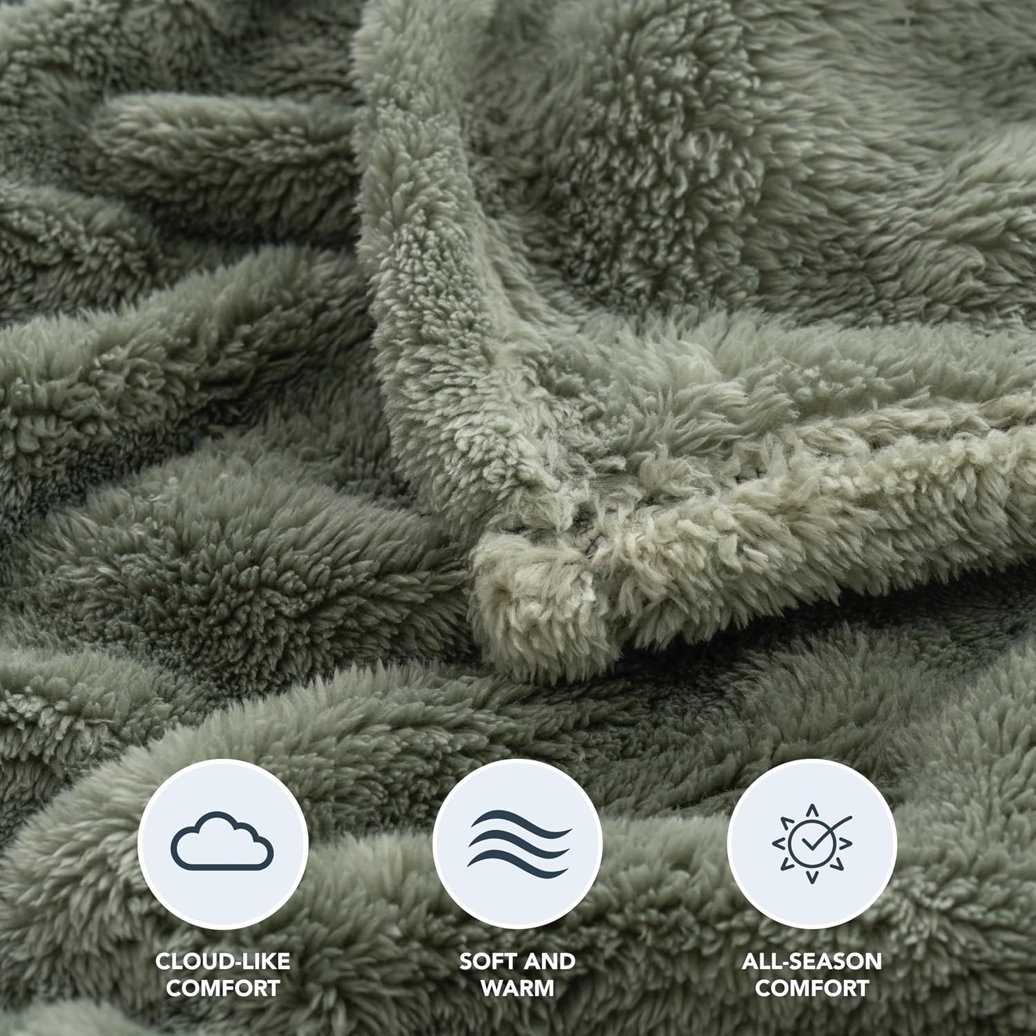 AUCT 21000 - Berkshire Blanket Classic Extra-Fluffy Plush Blanket King Size, Soft Fuzzy Fluffy Long Ha - Image 4