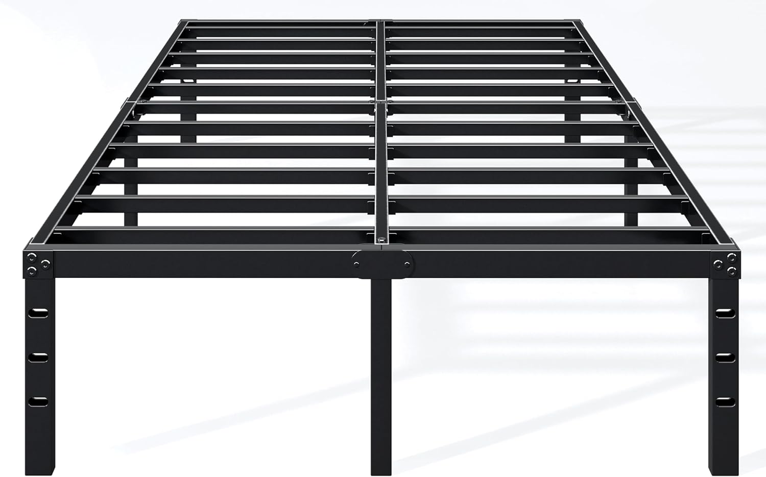 AUCT 21783 - Hafenpo 14 Inch Full Bed Frame, Under Bed Storage, Black