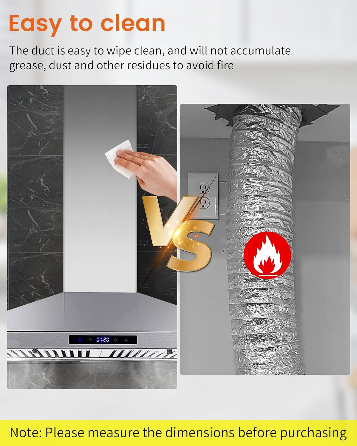 AUCT 22611 - $133 8 1/4" 6.7" 63" Chimney Extension for Range Hood for Most Kitchens - Image 4