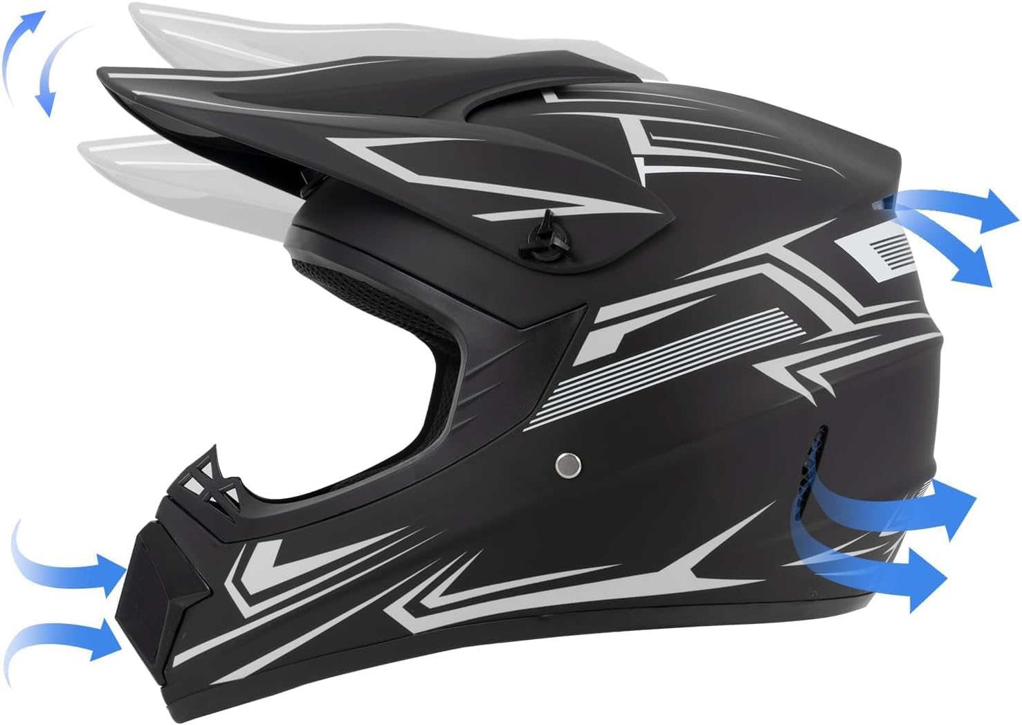 AUCT 22505 - $69 Youth Kids Dirt Bike Motocross Helmet (Goggles Gloves Face Mask) 4PCS Set, DOT Approve - Image 3