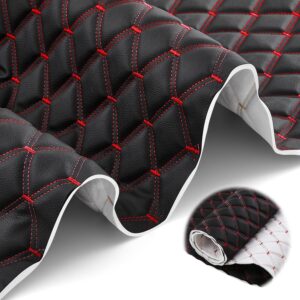 AUCT 22644 - SmoothNovelty 1.1 Yards Diamond Quilted Vinyl Headliner Material 55 in Wide Faux Leather w