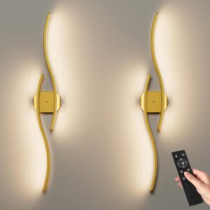 AUCT 20507 - $120 hunhun Battery Operated Wall Sconces Set of Two, Wireless Wall Sconce with Remote Con
