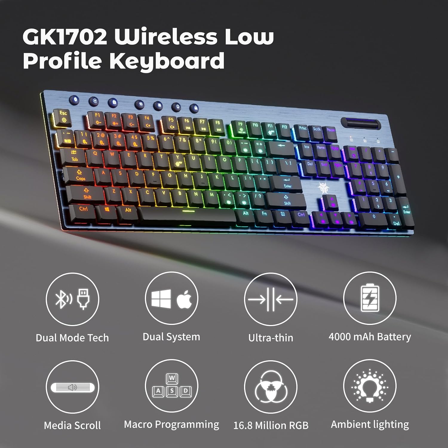AUCT 22285 - Hexgears GK1702 Full Size Low Profile Mechanical Keyboard - Linear - Image 2