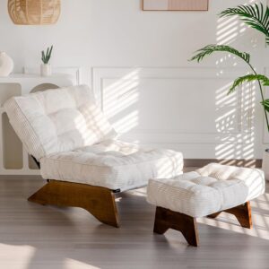 AUCT 20821 - $169 MAXYOYO Accent Chair with Ottoman, Lounge Chair with Adjustable Backrest