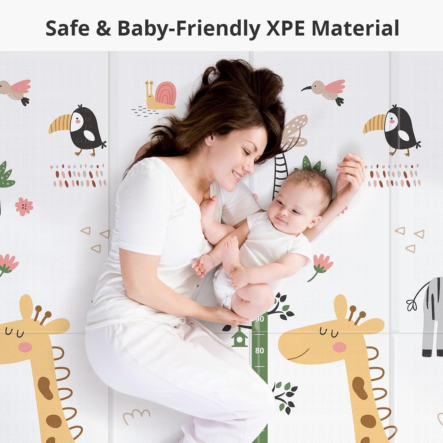 AUCT 22373 - XL Baby Play Mat for Floor, PIGLOG 79" x 71" Foam Play Mat, Foldable Playmat for Playyards - Image 3