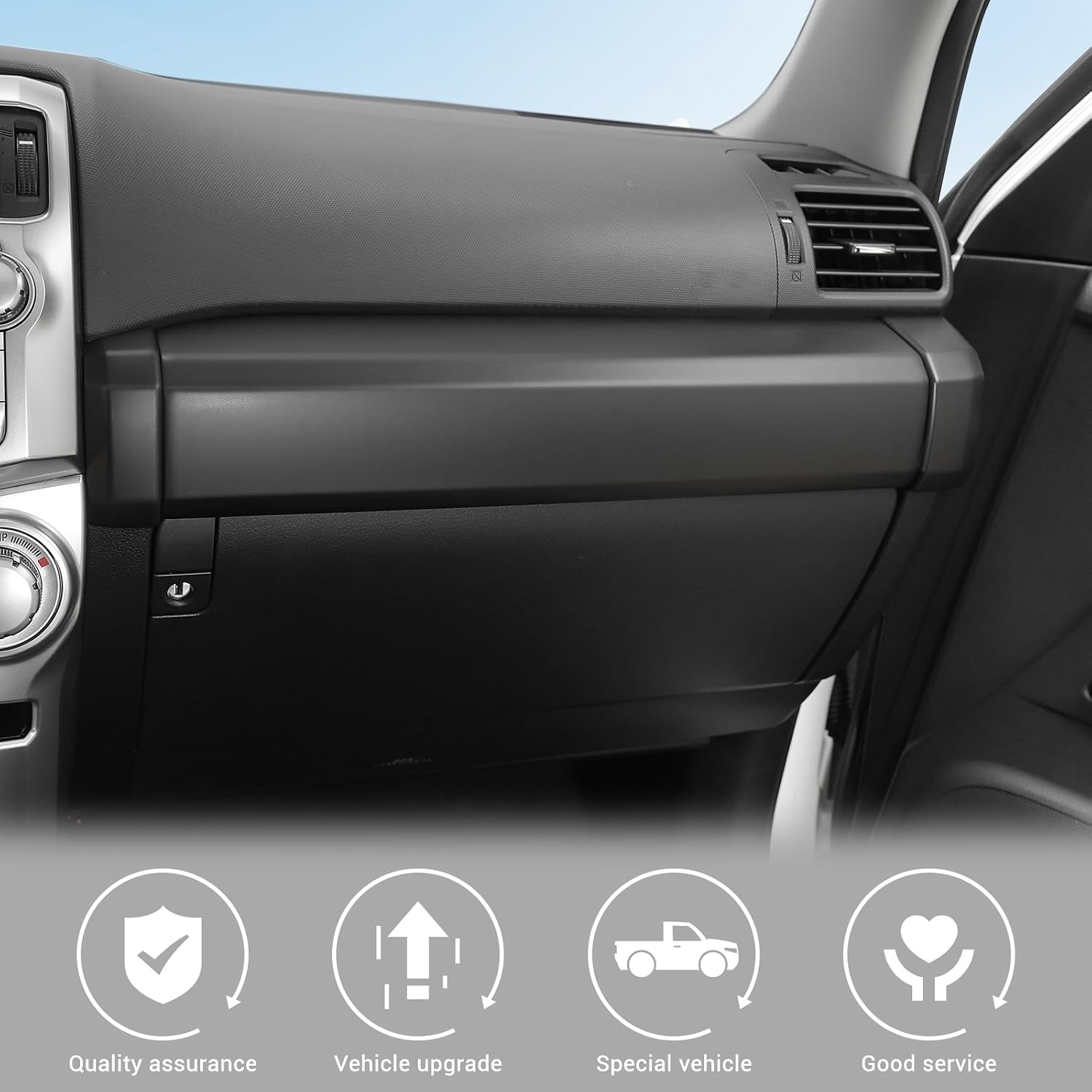 AUCT 22090 - $53 JeCar Matte Black Dash Panel Cover Trim Interior Accessories for 2010-2023 Toyota 4Run - Image 2