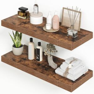 AUCT 20805 - Heimlove Floating Shelves 23.6" W x 9.3" D Brown Set of 2