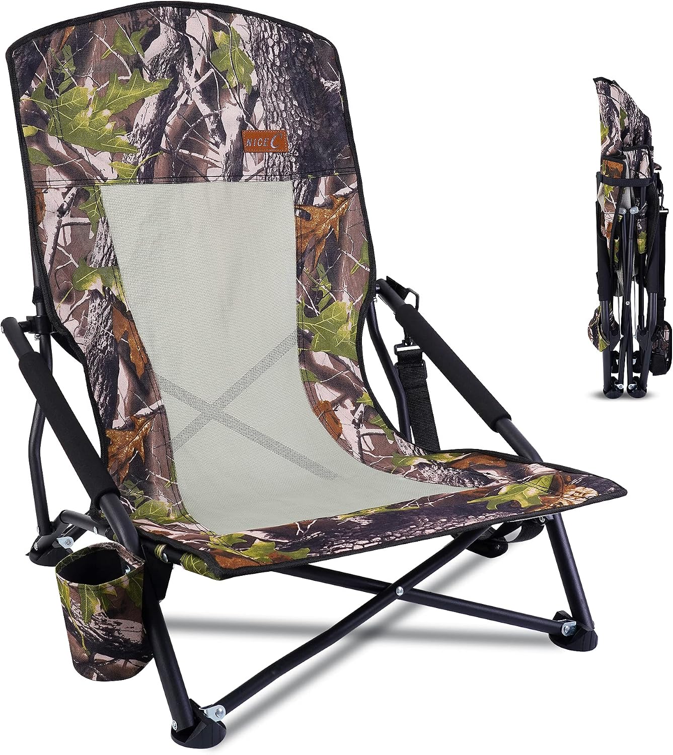 AUCT 22608 - Nice C Hunting Strutter Chair, Folding Low Camping Chair (1 Pack)