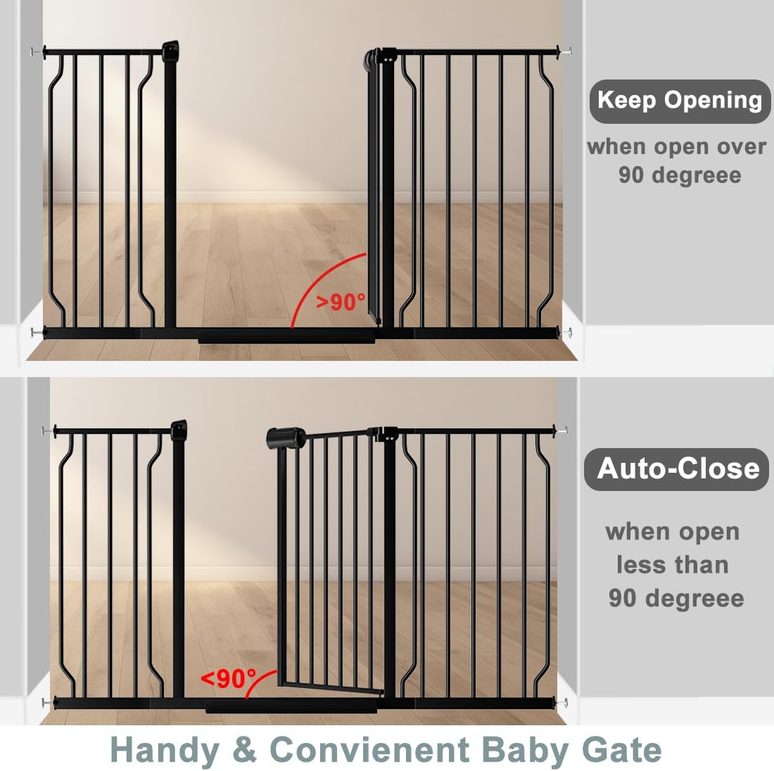 AUCT 21697 - $150 Fairy Baby 57.5-62 Inch Extra Wide Baby Gate Indoor for Stairs & Doorways - Image 4