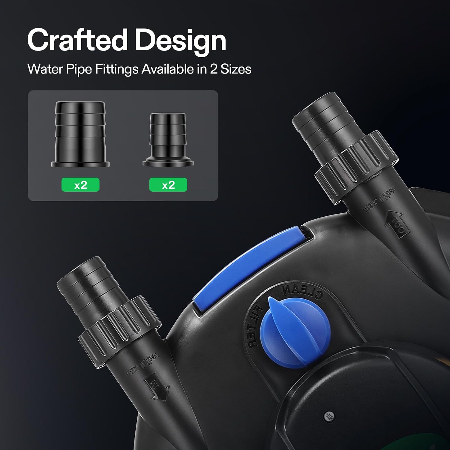 AUCT 22624 - $110 VIVOGROW Bio Pressure Pond Filter, with 13W UV-C Light, 1050 GPH Suitable for Koi Pon - Image 4
