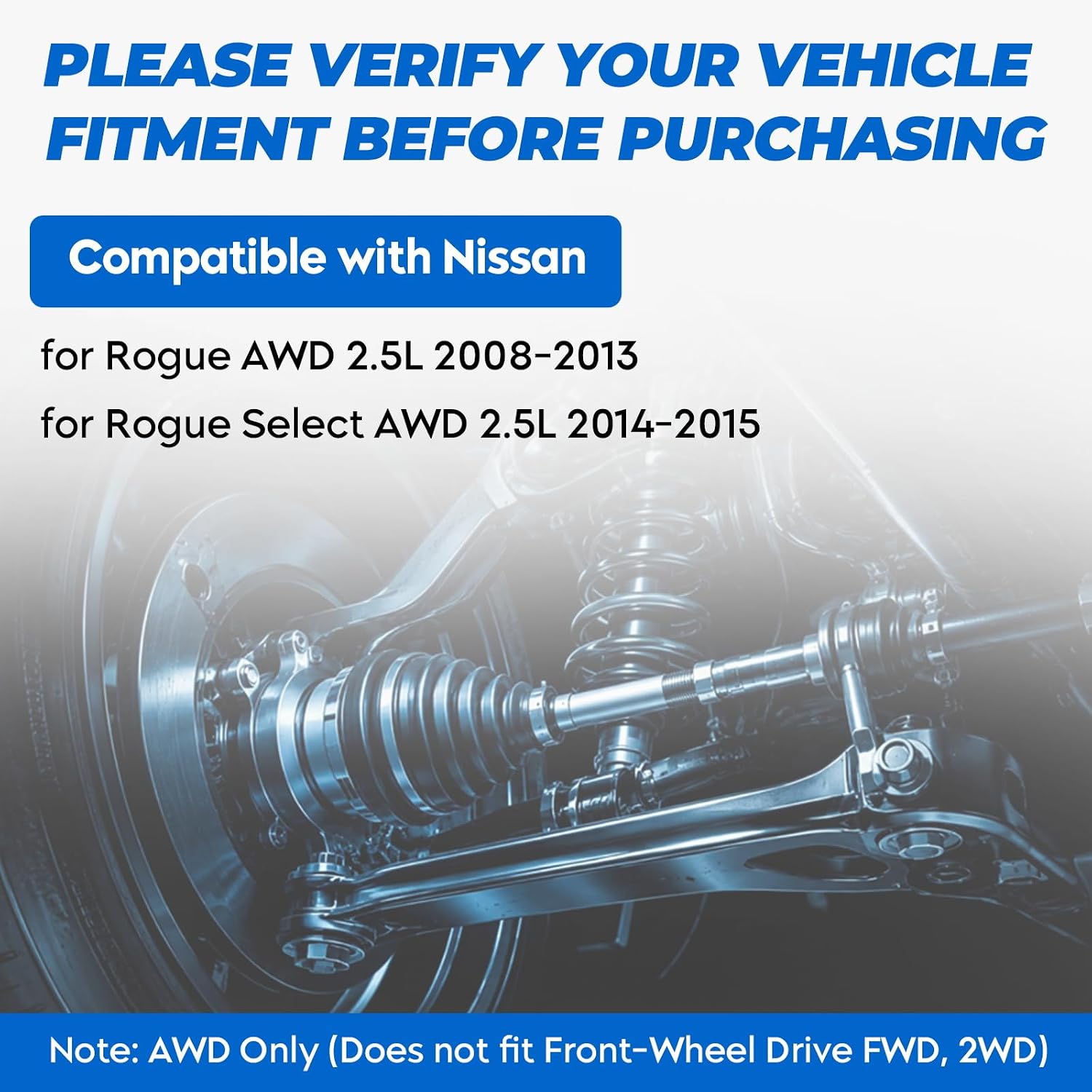 AUCT 22057 - $139 TadaMark Front Left & Right CV Axle Shaft Assembly for AWD Only - Image 2