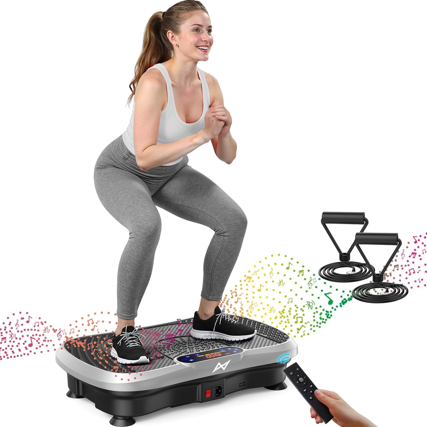 AUCT 20957 - $130 AXV Vibration Plate Exercise Machine Fitness Platform Body Vibrating Board