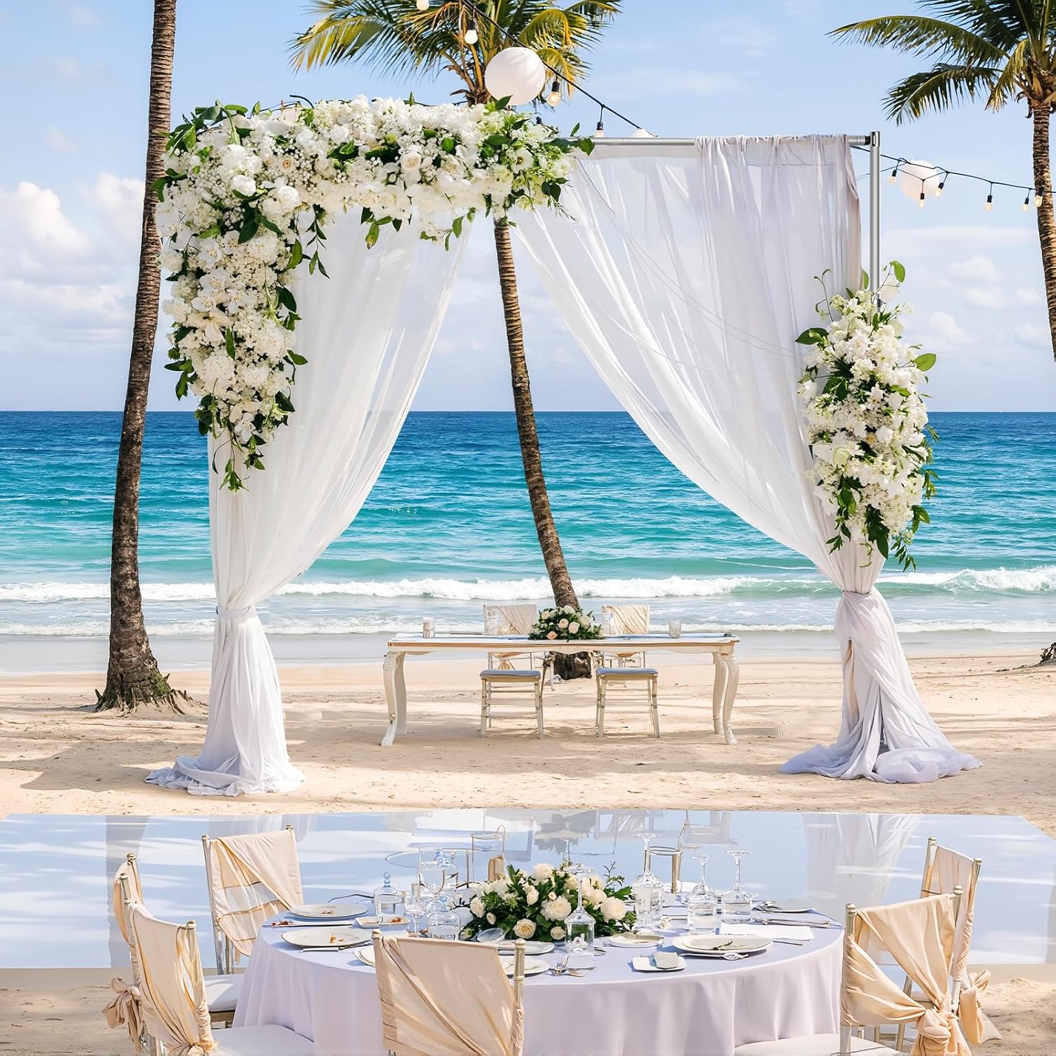 AUCT 22660 - $142 Heavy Duty Backdrop Stand 10x10ft, Pipe and Drape Background Stand - Image 2