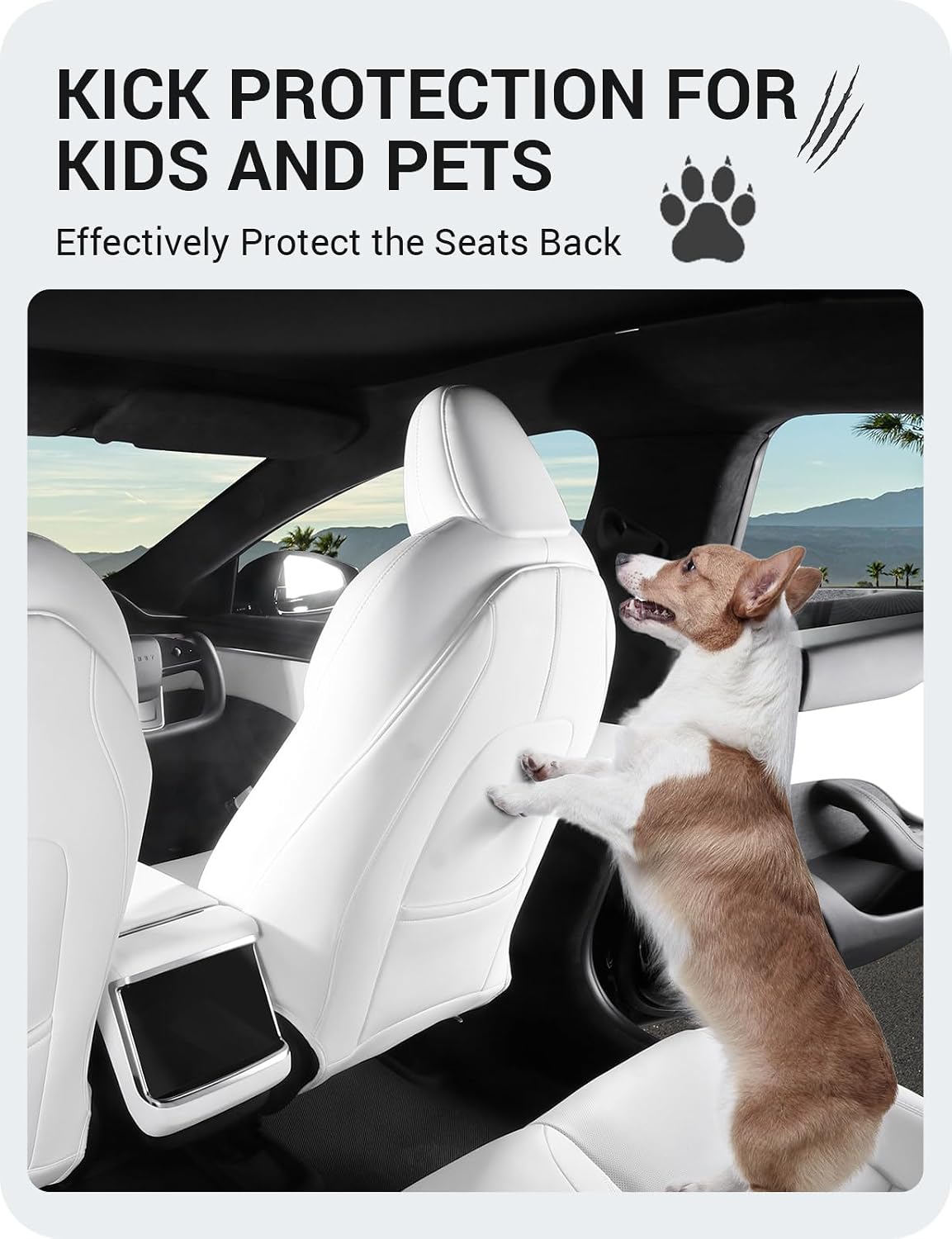 AUCT 21759 - $62 BASENOR 2026 Tesla Model Y (Juniper)/3/S/X Leather Seat Back Kick Protector - Image 4