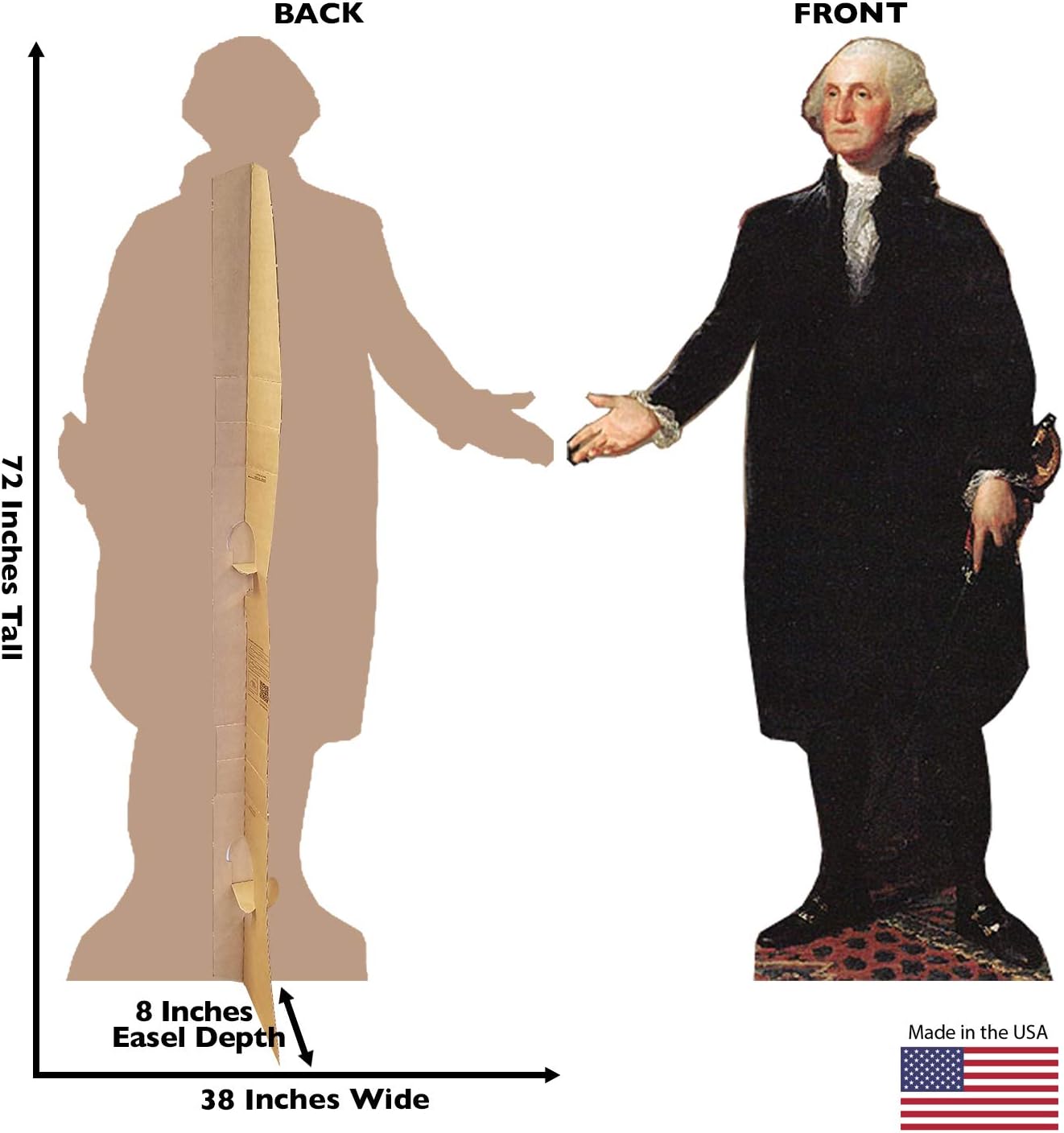 AUCT 20945 - Cardboard People President George Washington Life Size Cardboard Cutout Standup - Image 2
