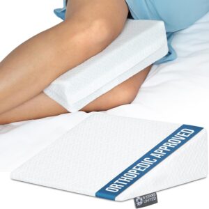 AUCT 20514 - 5 STARS UNITED Small Knee Pillow for Side Sleepers Wedge Firm Foam Support for Belly, Ba
