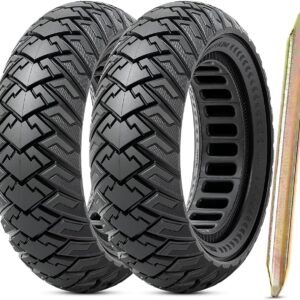 AUCT 22477 - $57 2 PCS 10x3.0 255x80 (80/65-6) Solid Tire,10 Inches Electric Scooter Tires 10 x 3.0 Sol