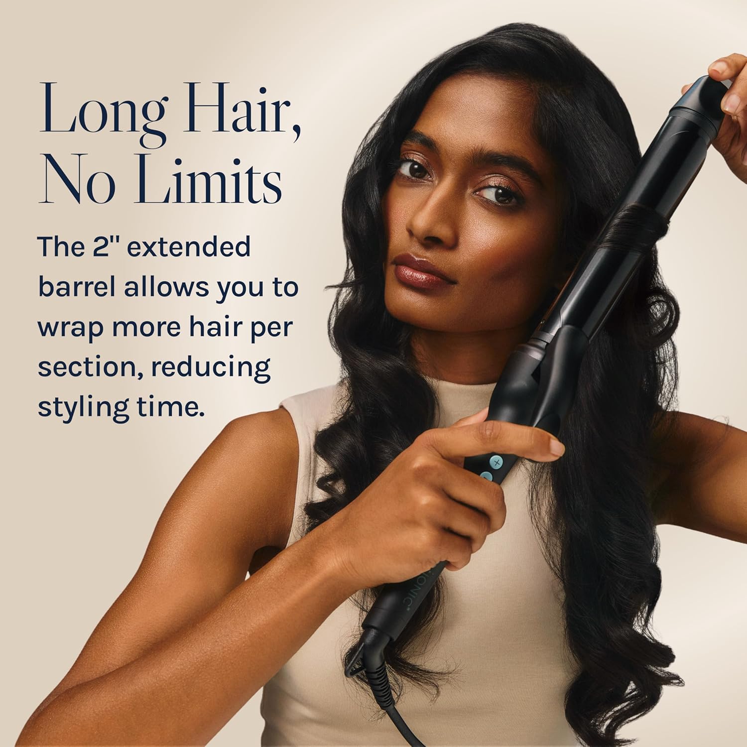 AUCT 22504 - $122 Bio Ionic Long Barrel Curling Iron, Moisture Heat Technology & NanoIonic MX - Image 2