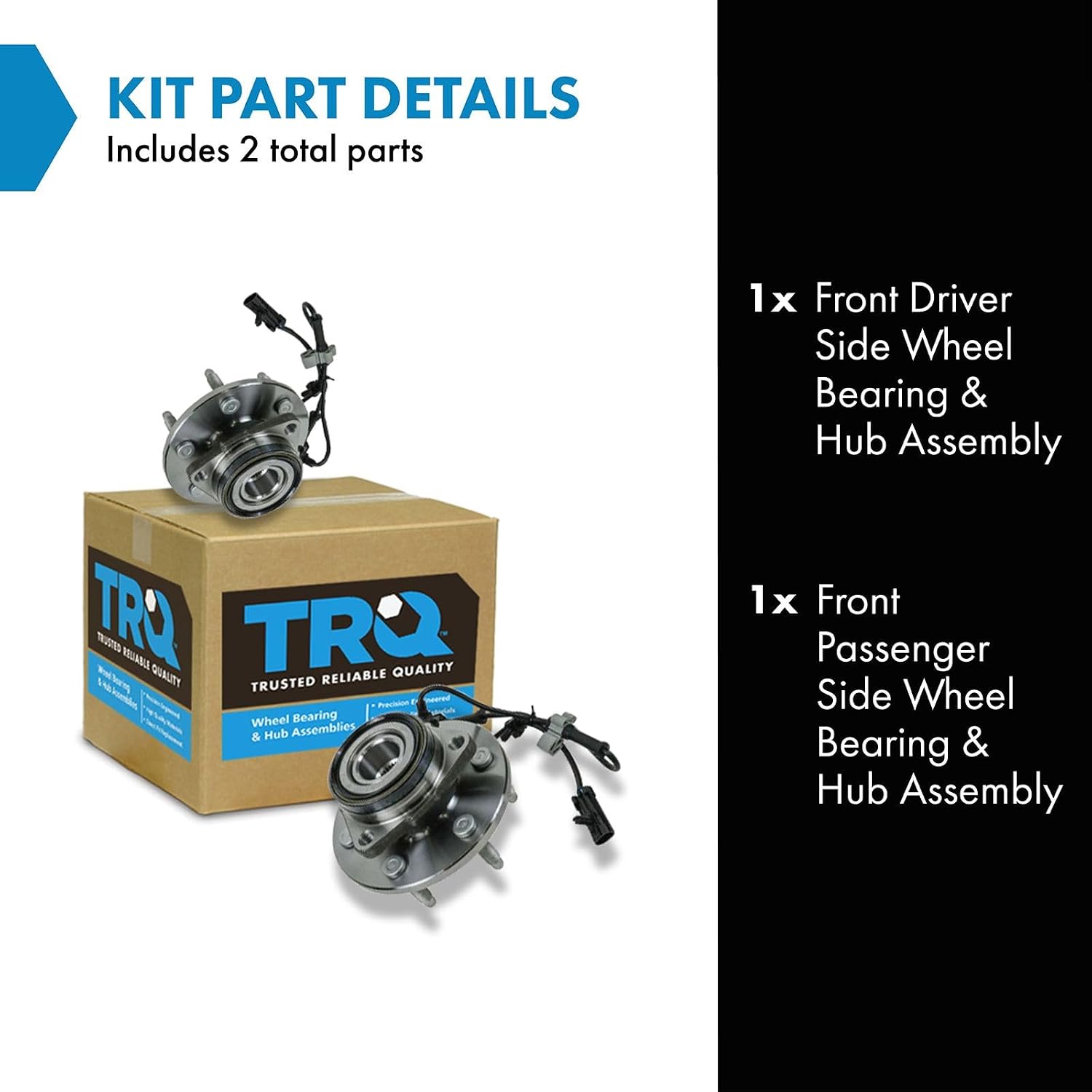 AUCT 21795 - $140 TRQ Front Wheel Bearing & Hub Assembly Set - Image 3