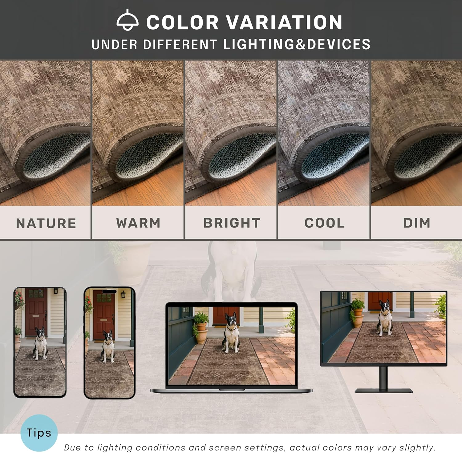 AUCT 21060 - $136 Hazo Haus Boho Taupe Living Room Rug 7x10 -Vintage Traditional Oriental Neutral Brown - Image 3
