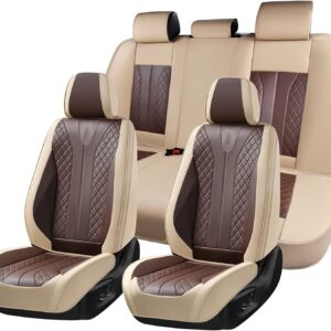 AUCT 21864 - $90 FLORICH Front and Back Seat Covers for Cars Leather Car Seat Cover Full Set 5 Seats Wa