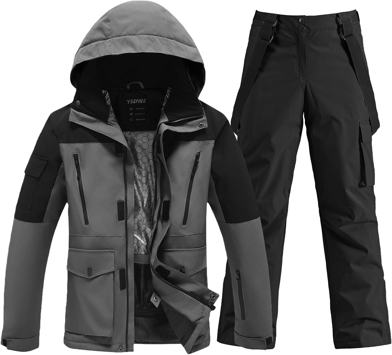 AUCT 22583 - $123 Men's Ski Suit Two Piece Snowsuit Insulated Snow Snowboard Jacket Pants Set