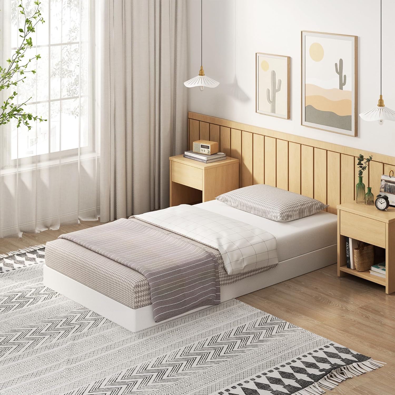 AUCT 21067 - $54 EMODA 5 Inch Twin Box Spring Bed Base Mattress Foundation with Fabric Cover - Image 3