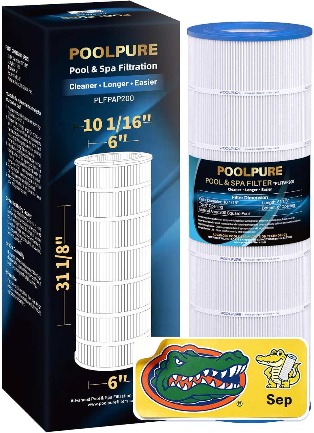 AUCT 21670 - $89 POOLPURE PAP200 Pool Filter Replaces Pentair Clean and Clear 200 1PACK