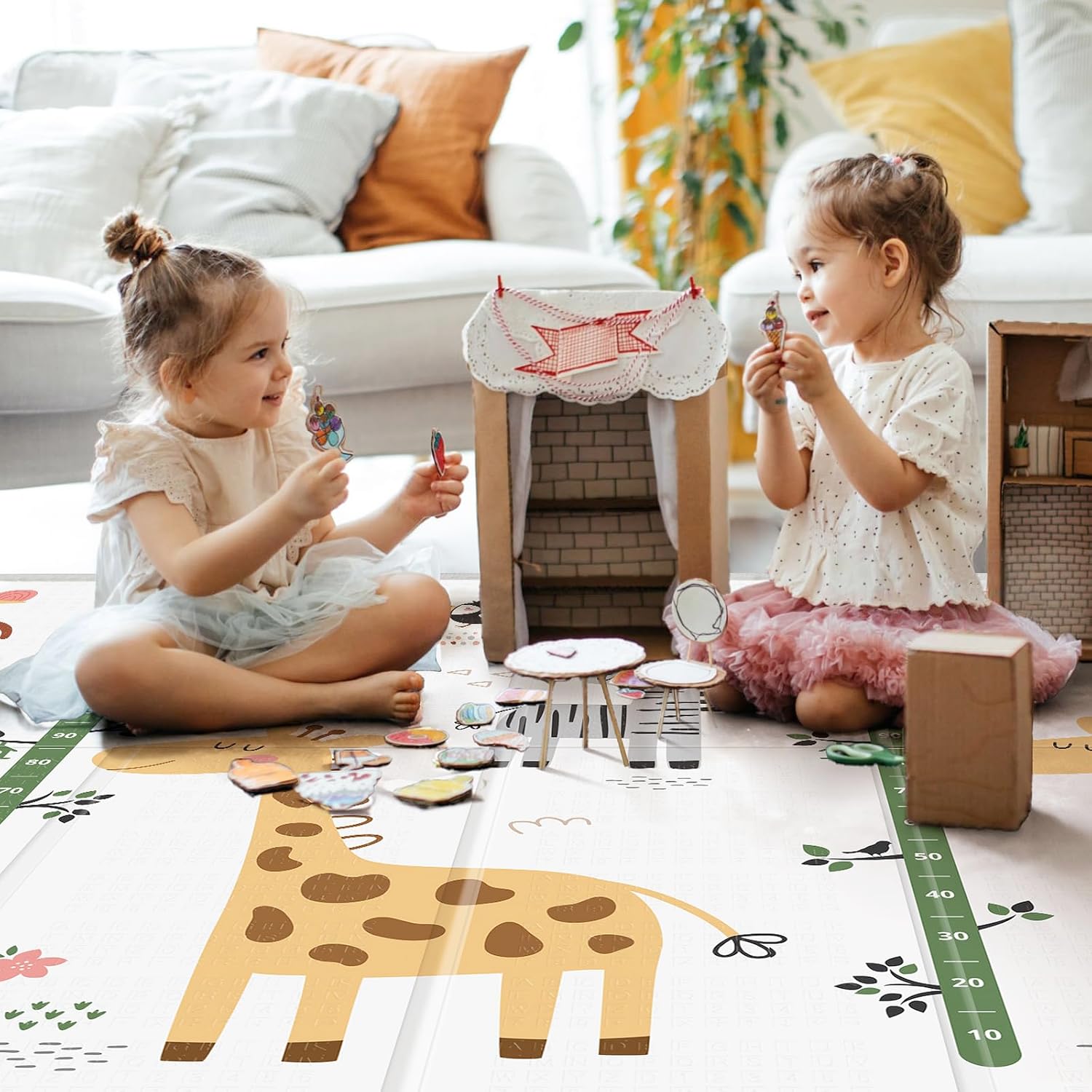 AUCT 22373 - XL Baby Play Mat for Floor, PIGLOG 79" x 71" Foam Play Mat, Foldable Playmat for Playyards - Image 2